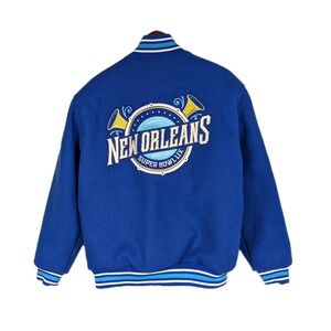 NFL New Orleans Super Bowl Champions Wool Embroidered Varsity Jacket Bomber A057
